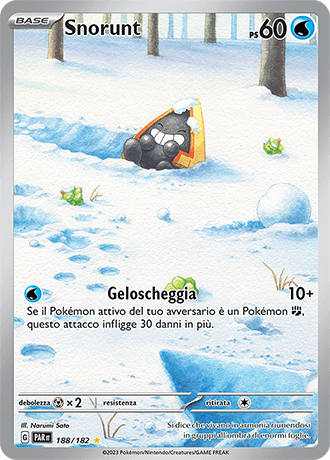 Snorunt Paradosso Temporale carta Pokémon italiana IR