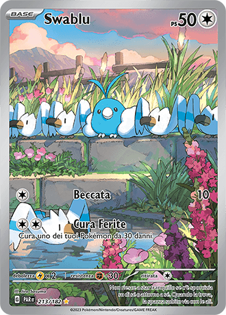 Swablu Paradosso Temporale carta Pokémon italiana IR