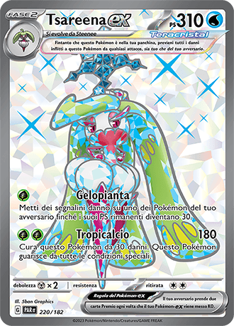 Tsareena ex Paradosso Temporale carta Pokémon italiana UR