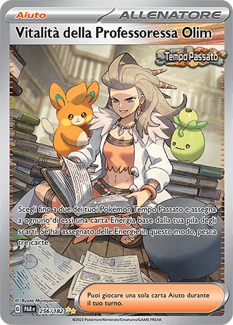 Vitalità della Professoressa Olim Paradosso Temporale carta Pokémon italiana SIR