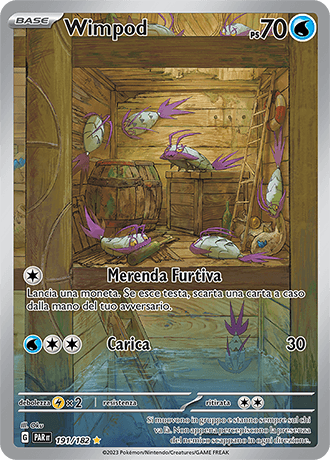 Wimpod Paradosso Temporale carta Pokémon italiana IR