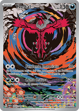 Yveltal Paradosso Temporale carta Pokémon italiana IR