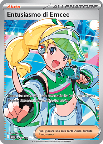 Entusiasmo di Emcee Rivali Predestinati carta Pokémon italiana UR
