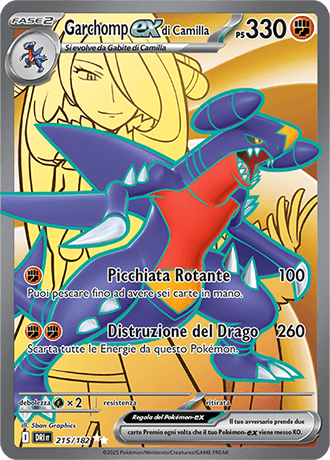 Garchomp ex di Camilla Rivali Predestinati carta Pokémon italiana UR