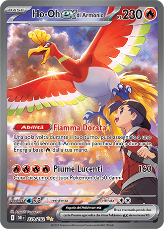 Ho-Oh ex di Armonio Rivali Predestinati carta Pokémon italiana SIR