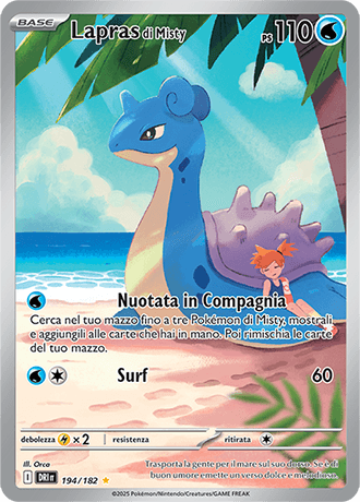 Lapras di Misty Rivali Predestinati carta Pokémon italiana IR