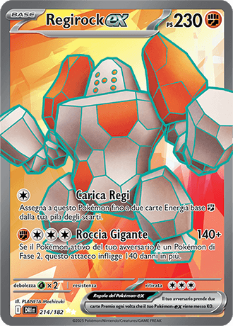 Regirock ex Rivali Predestinati carta Pokémon italiana UR
