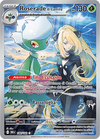 Roserade di Camilla Rivali Predestinati carta Pokémon italiana IR