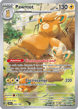 Pawmot Scarlatto e Violetto carta Pokémon italiana IR