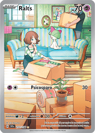 Ralts Scarlatto e Violetto carta Pokémon italiana IR