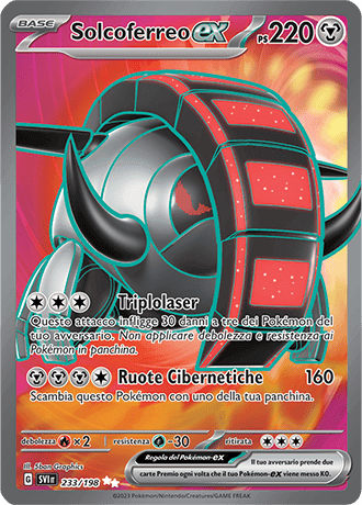 Solcoferreo ex Scarlatto e Violetto carta Pokémon italiana UR