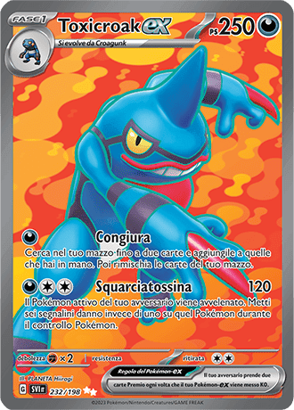 Toxicroak ex Scarlatto e Violetto carta Pokémon italiana UR