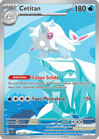 Cetitan Scintille Folgoranti carta Pokémon italiana IR