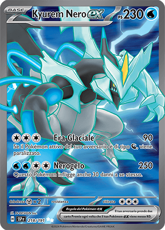 Kyurem Nero ex Scintille Folgoranti carta Pokémon italiana UR