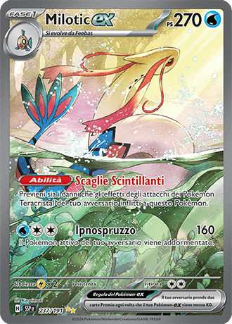 Milotic ex Scintille Folgoranti carta Pokémon italiana SIR