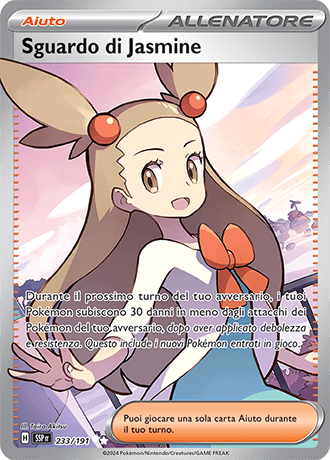 Sguardo di Jasmine Scintille Folgoranti carta Pokémon italiana UR