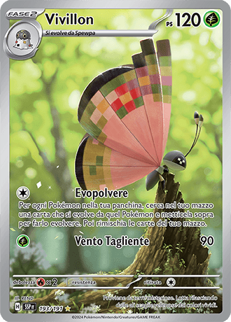 Vivillon Scintille Folgoranti carta Pokémon italiana IR