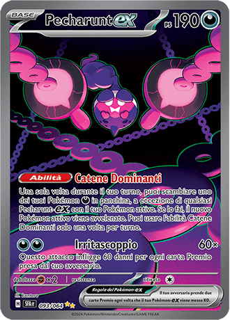 Pecharunt ex Segreto Fiabesco carta Pokémon italiana SIR