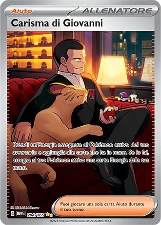Carisma di Giovanni 151 carta Pokémon italiana