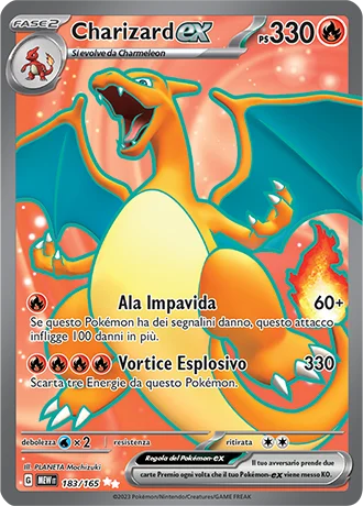 Charizard ex 151 carta Pokémon italiana