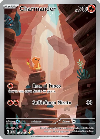 Charmander 151 carta Pokémon italiana