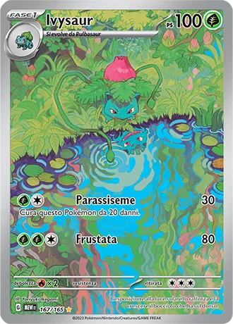 Ivysaur 151 carta Pokémon italiana