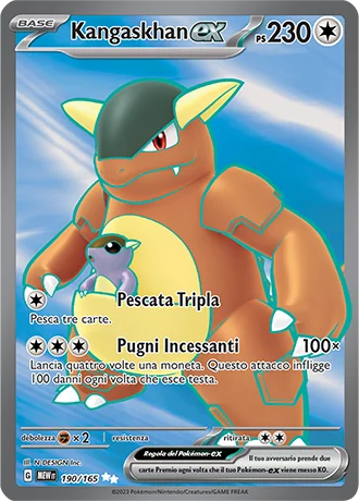Kangaskhan ex 151 carta Pokémon italiana UR