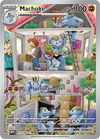 Machoke 151 carta Pokémon italiana