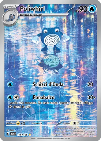 Poliwhirl 151 carta Pokémon italiana IR
