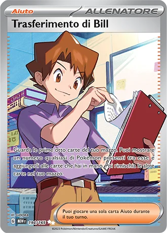 Trasferimento di Bill 151 carta Pokémon italiana UR
