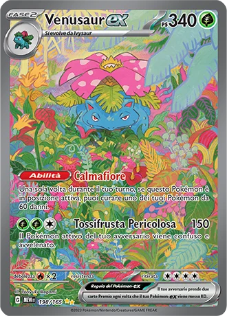 Venusaur ex 151 carta Pokémon italiana