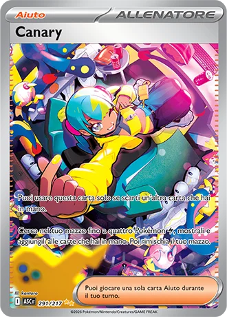 Canary Ascesa Eroica carta Pokémon italiana