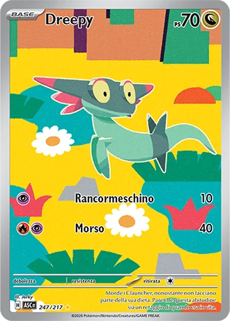 Dreepy Ascesa Eroica carta Pokémon italiana
