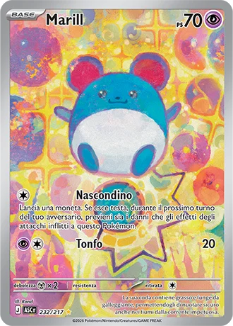 Marill Ascesa Eroica carta Pokémon italiana