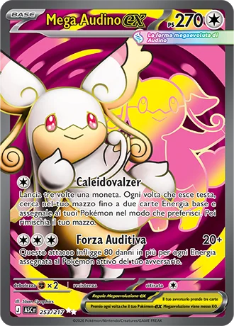 Mega Audino ex Ascesa Eroica carta Pokémon italiana