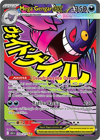 Mega Gengar ex Ascesa Eroica carta Pokémon italiana