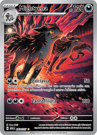 Mightyena Ascesa Eroica carta Pokémon italiana