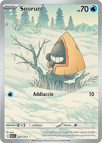 Snorunt Ascesa Eroica carta Pokémon italiana IR