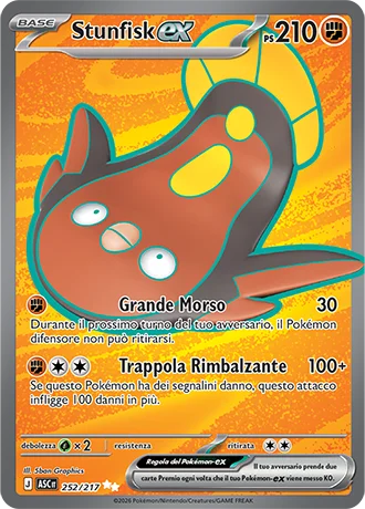 Stunfisk ex Ascesa Eroica carta Pokémon italiana