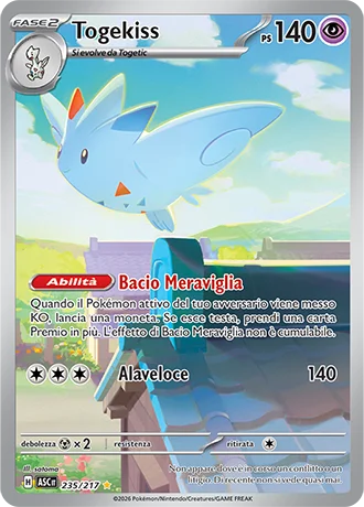 Togekiss Ascesa Eroica carta Pokémon italiana