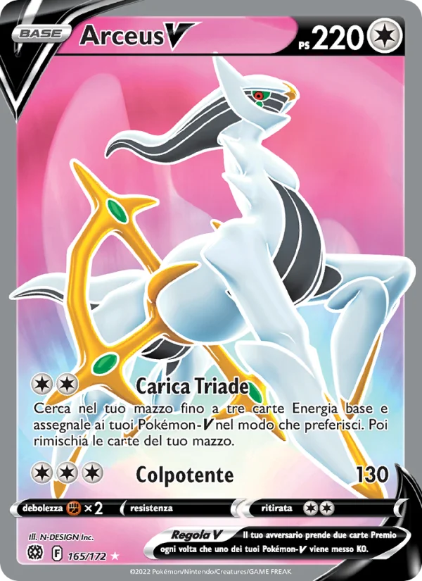 Arceus V Astri Lucenti carta Pokémon italiana UR