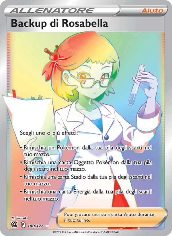 Backup di Rosabella Astri Lucenti carta Pokémon italiana RR