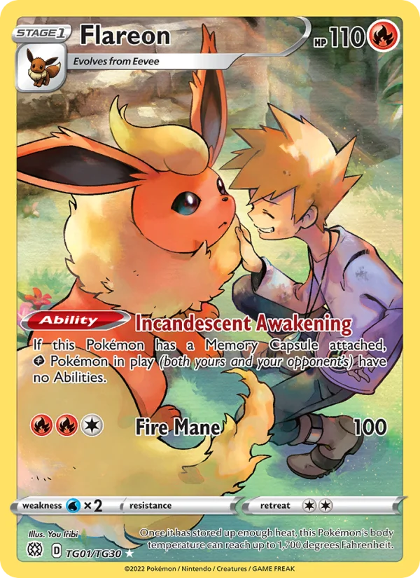 Flareon Astri Lucenti carta Pokémon italiana