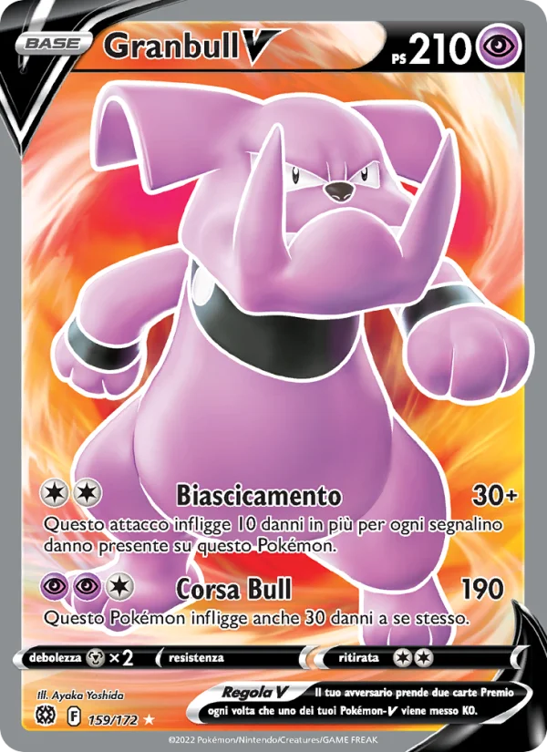 Granbull V Astri Lucenti carta Pokémon italiana UR