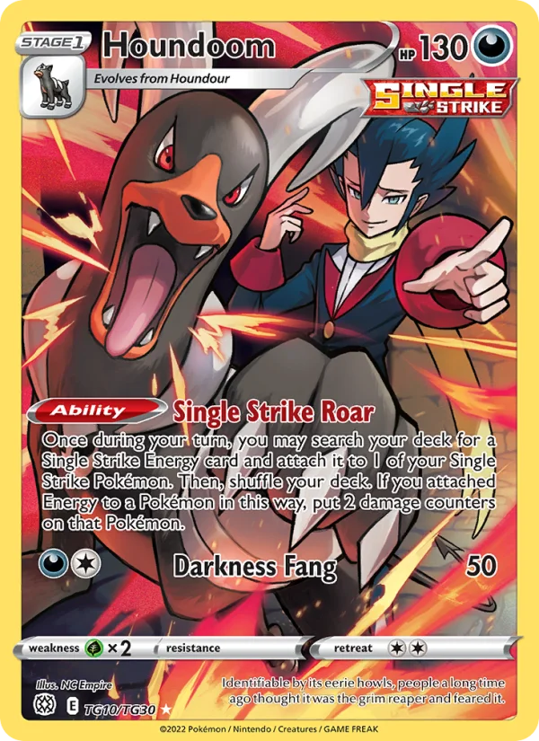 Houndoom Astri Lucenti carta Pokémon italiana TG