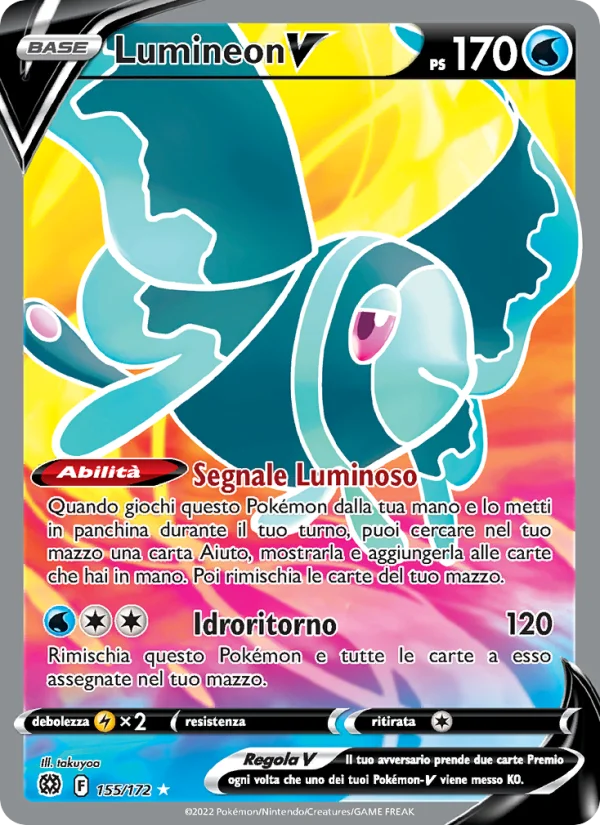 Lumineon V Astri Lucenti carta Pokémon italiana UR