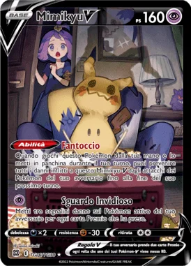 Mimikyu V Astri Lucenti carta Pokémon italiana TG