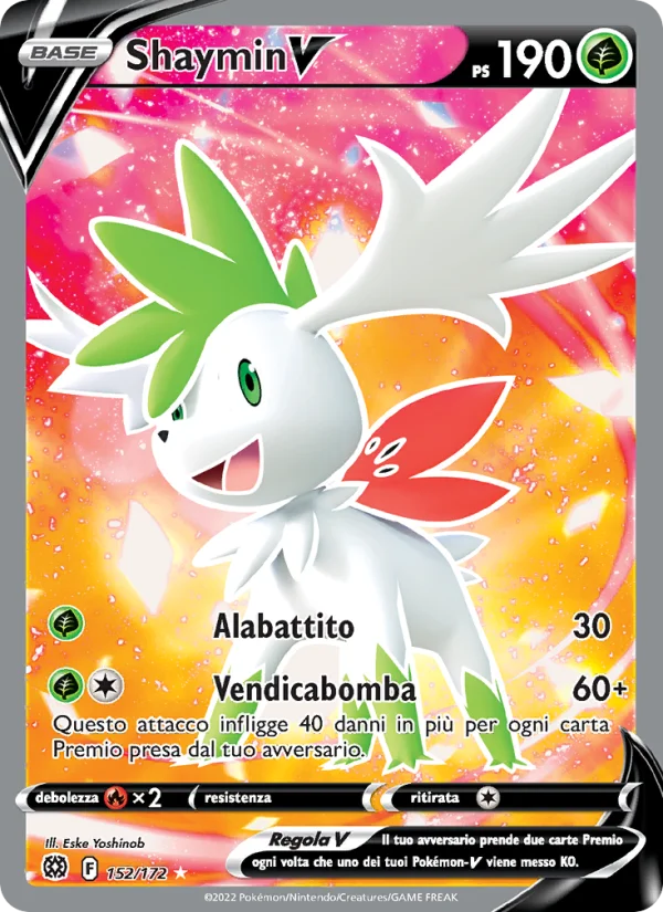 Shaymin V Astri Lucenti carta Pokémon italiana UR