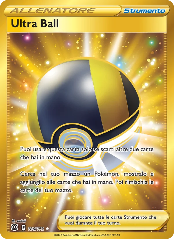 Ultra Ball Astri Lucenti carta Pokémon italiana HR