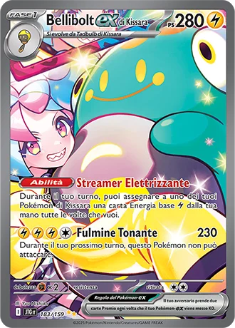 Bellibolt ex di Kissara Avventure Insieme carta Pokémon italiana